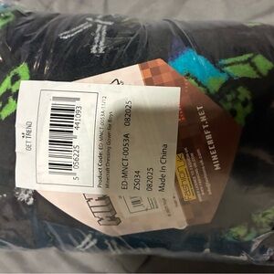 Minecraft Kids Gown Robe - Black with Bright Pixel Print